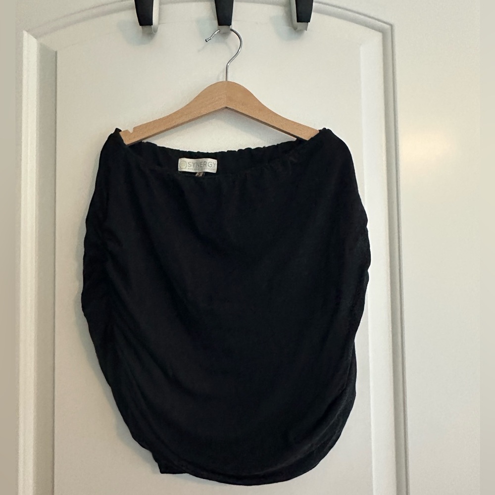 Synergy Organic Clothing Bamboo Ruched Mini Skirt in Small